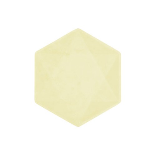 Colour Vert Decor Yellow Hexagonal Flat Plate Set of 6, 15.8 cm