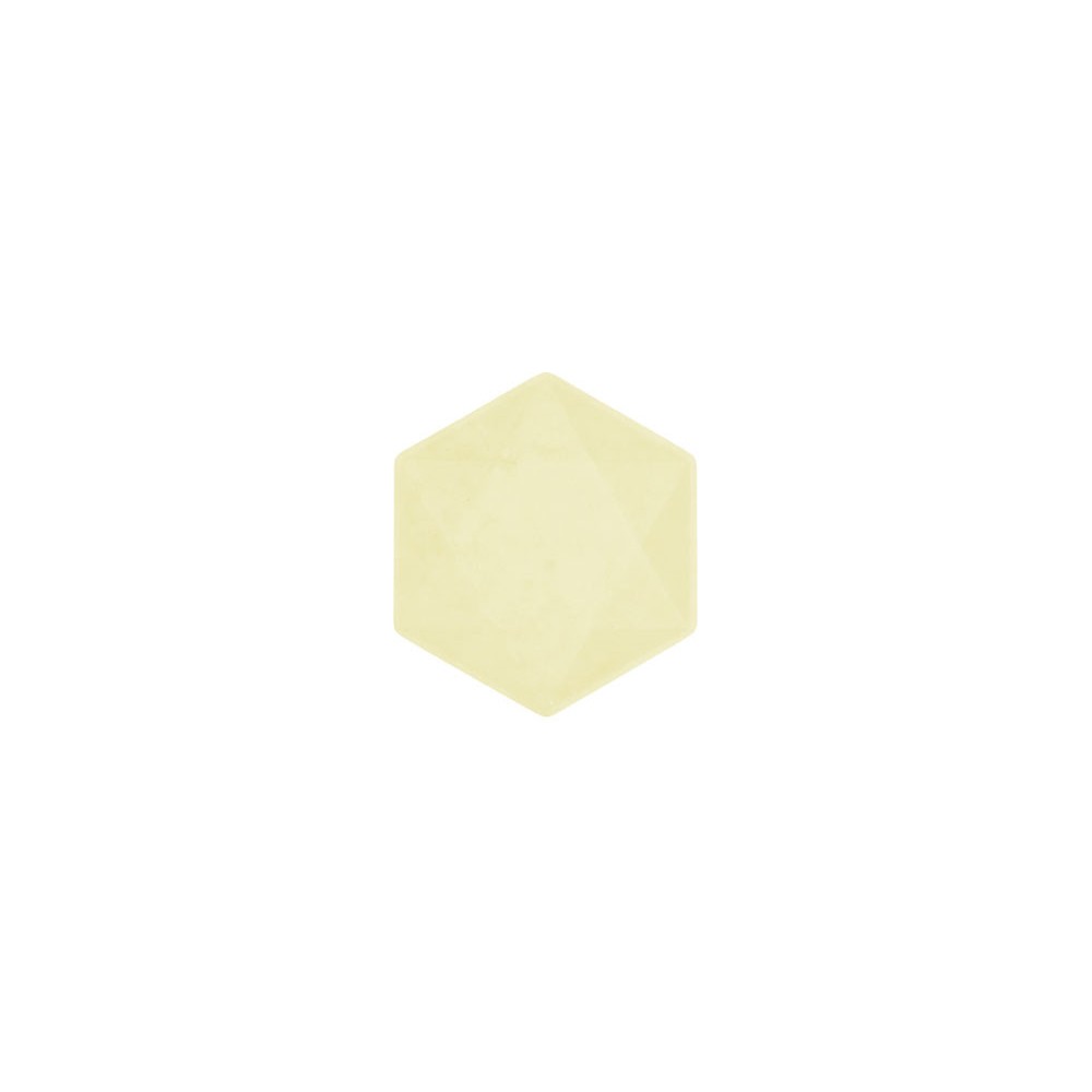 Colour Vert Decor Yellow Hexagonal Flat Plate Set of 6, 15.8 cm