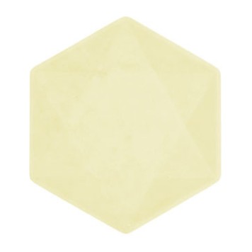 Colour Vert Decor Yellow Hexagonal Flat Plate Set of 6, 15.8 cm