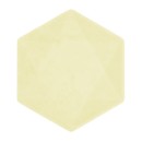 Colour Vert Decor Yellow Hexagonal Flat Plate Set of 6, 15.8 cm