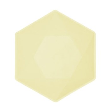 Colour Vert Decor Yellow Hexagonal Deep Plate Set of 6 Pcs 15.8 cm