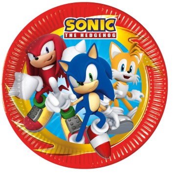 Sonic the Hedgehog Sega Sonic the Hedgehog Paper Plates 8 pcs 23 cm FSC