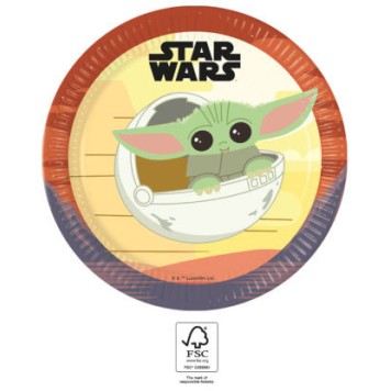 Star Wars The Mandalorian paper plate 8 pcs 23 cm FSC