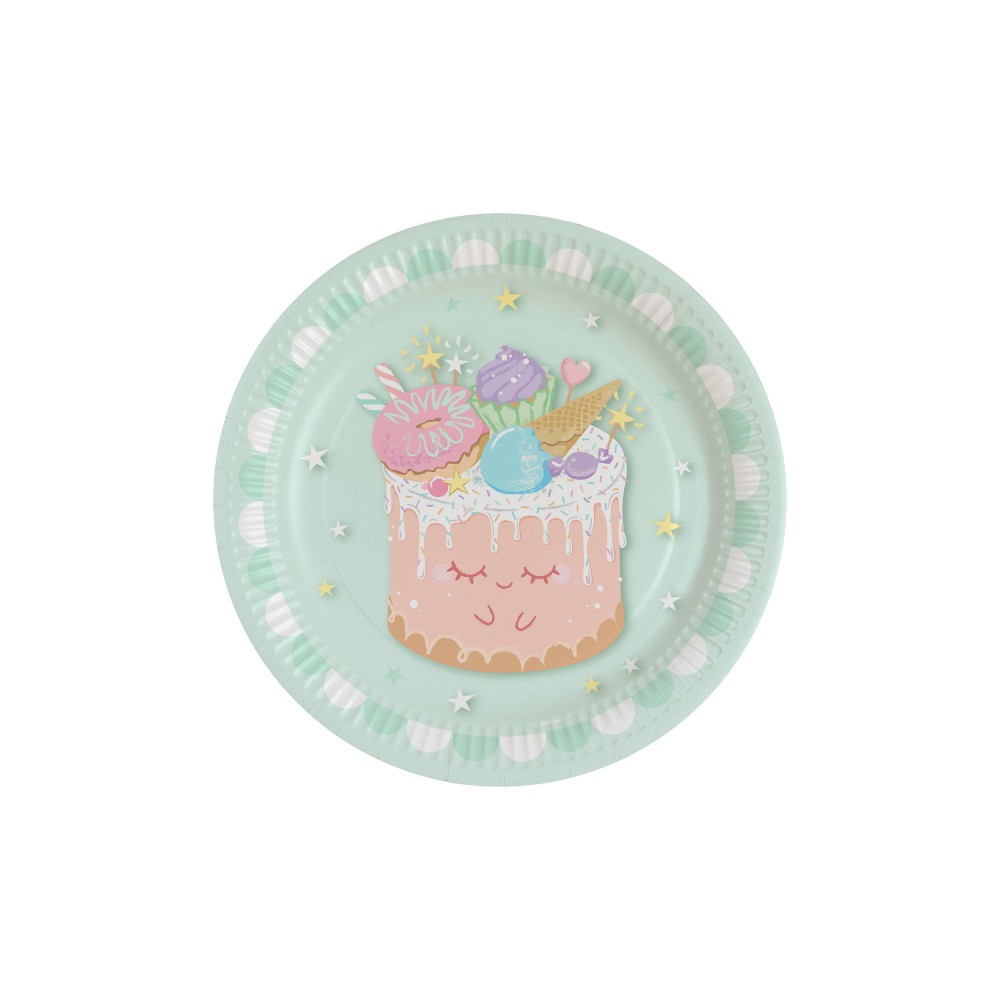 Cookie Crazy Cake Cake paper plate, pack of 8, 23 cm