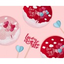 Love Love Is In The Air Red paper plate 6 pcs 18 cm