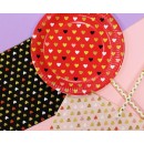 Love XOXO Red paper plate 6 pcs 18 cm