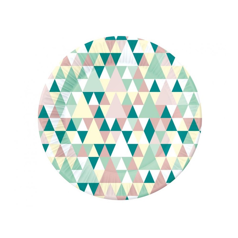 Colour Green Joy paper plate 6 pcs 18 cm