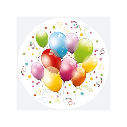 Colour Balloons balloon paper plate 8 pieces 18 cm