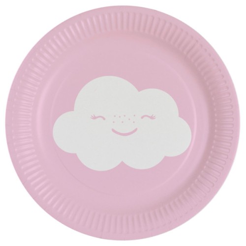 Rainbow Rainbow and Cloud and Cloud paper plate 8 pcs 18 cm