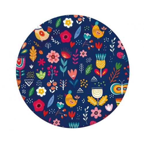 Spring Have Fun Dark paper plate 6 pcs 18 cm