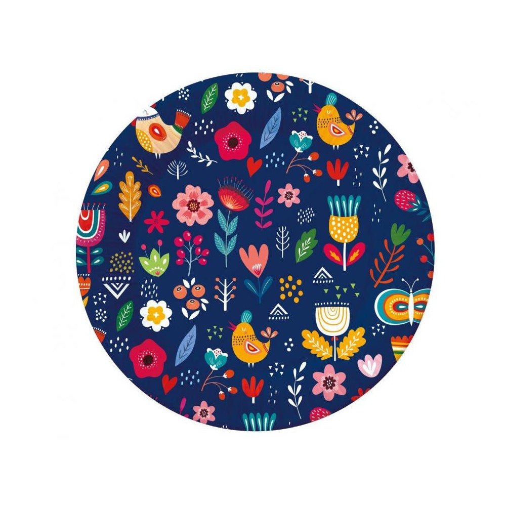 Spring Have Fun Dark paper plate 6 pcs 18 cm