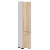 REGAŁ ŁAZIENKA FIN SŁUPEK 30 2D 140cm BIAŁY / SONOMA