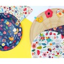 Spring Have Fun Light paper plate set of 6, 18 cm