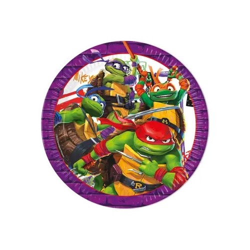 Teenage Mutant Ninja Turtles Purple paper plate 8 pcs 23 cm FSC