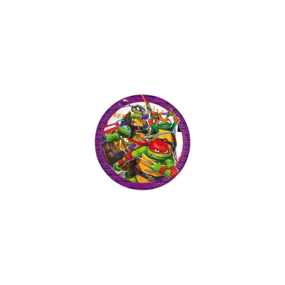 Teenage Mutant Ninja Turtles Purple paper plate 8 pcs 23 cm FSC