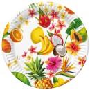 Colour Mix Tropical Paper Plate Set 8 pcs 18 cm