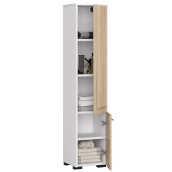 REGAŁ ŁAZIENKA FIN SŁUPEK 30 2D 140cm BIAŁY / SONOMA