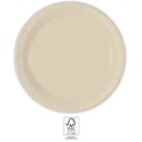 Colour Unicolour Beige, Beige Paper Plate 8 pcs 23 cm FSC