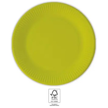 Colour Unicolour Light Green, Green Paper Plate 8 pcs 23 cm FSC