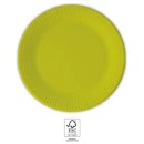 Colour Unicolour Lime Green, Green Paper Plate 8 pcs 20 cm FSC