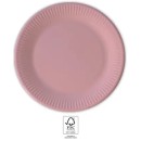 Colour Unicolour Pink, Pink Paper Plate 8 pcs 20 cm FSC