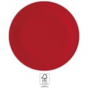 Colour Unicolour Red, Red Paper Plate 8 pcs 20 cm FSC