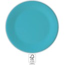 Colour Unicolour Turquoise, Blue Paper Plate 8 pcs 23 cm FSC