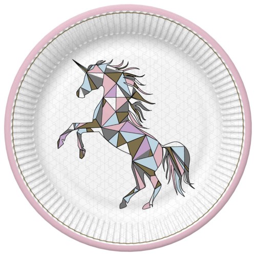 Unicorn Graphic Wild paper plate 8 pcs 18 cm