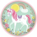 Unicorn Magical paper plate set 8 pieces 22.9 cm