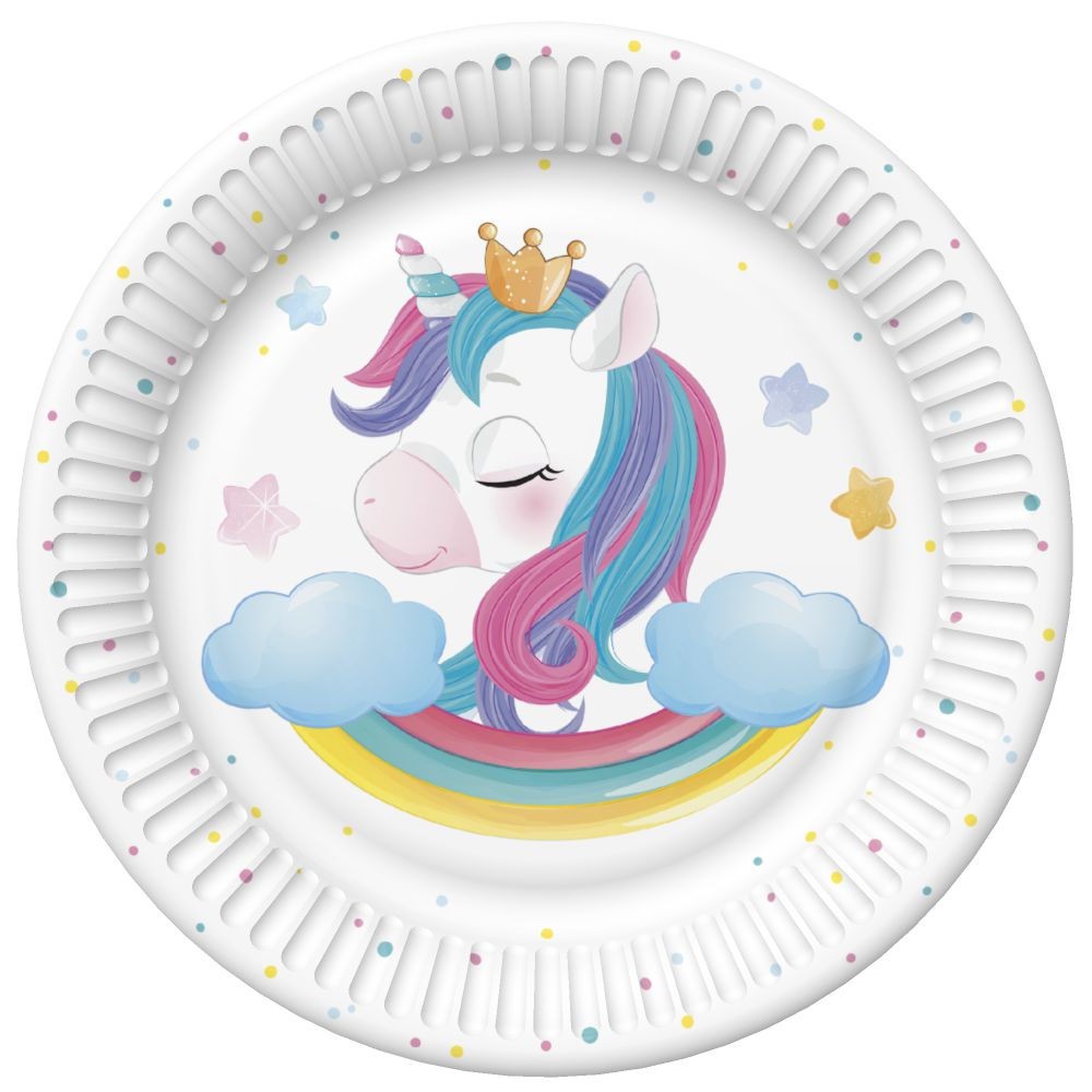 Unicorn Magical paper plate set of 8, 18 cm