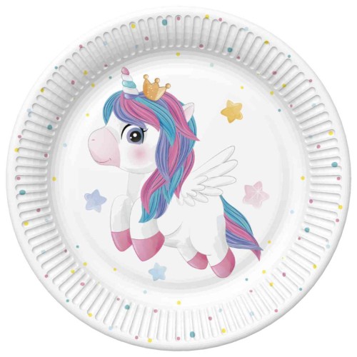 Unicorn Magical paper plate 8 pcs 22.7 cm