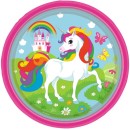 Unicorn Meadow paper plate 8 pcs 23 cm