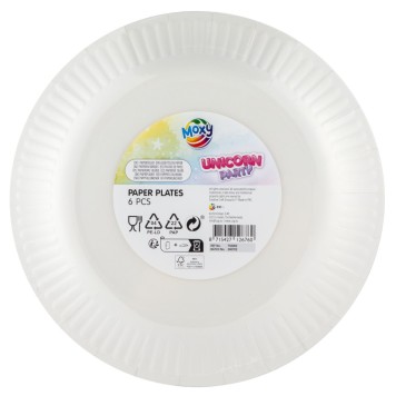 Unicorn Rainbow paper plate set of 6, 23 cm
