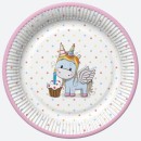 Unicorn Sweet paper plate 8 pcs 18 cm