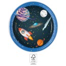 Space Rocket Space Paper Plate 8-Pack 20 cm FSC