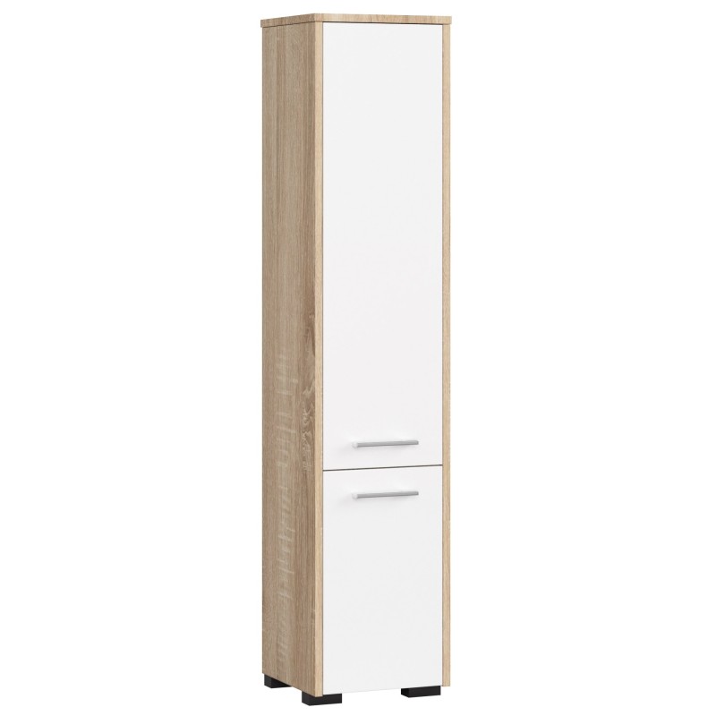 REGAŁ ŁAZIENKA FIN SŁUPEK 30 2D 140cm SONOMA / BIAŁY
