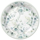 Colour Eucalyptus Twigs Flower Paper Plate 8 pcs 22.7 cm