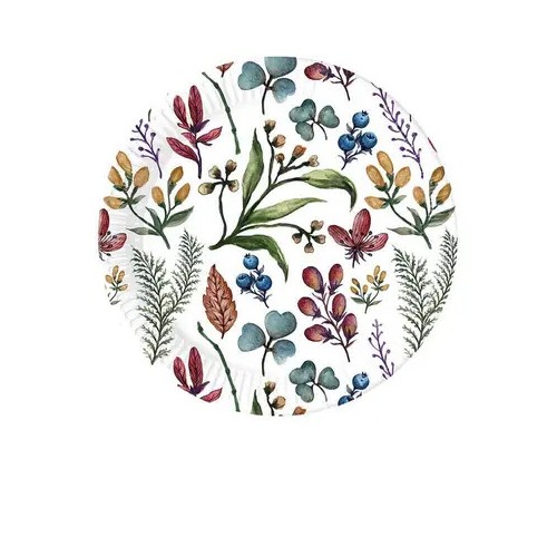 Flower Herbs Paper Plate 8 pcs 23 cm