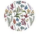 Flower Herbs Paper Plate 8 pcs 23 cm