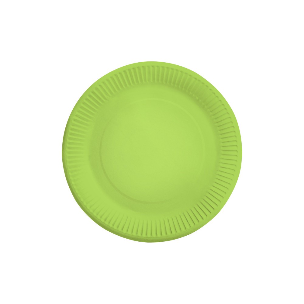 Colour Kiwi Green Paper Plate 8 pcs 23 cm