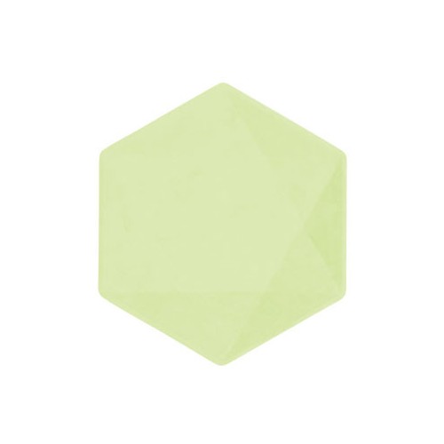 Colour Vert Decor Green hexagonal plate set of 6 pcs 15.8 cm