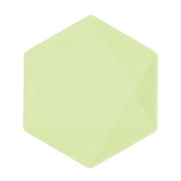 Colour Vert Decor Green hexagonal plate set of 6 pcs 15.8 cm