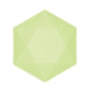 Colour Vert Decor Green Hexagonal Deep Plate Set of 6 - 15.8 cm