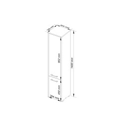 REGAŁ ŁAZIENKA FIN SŁUPEK 30 2D 140cm SONOMA / BIAŁY