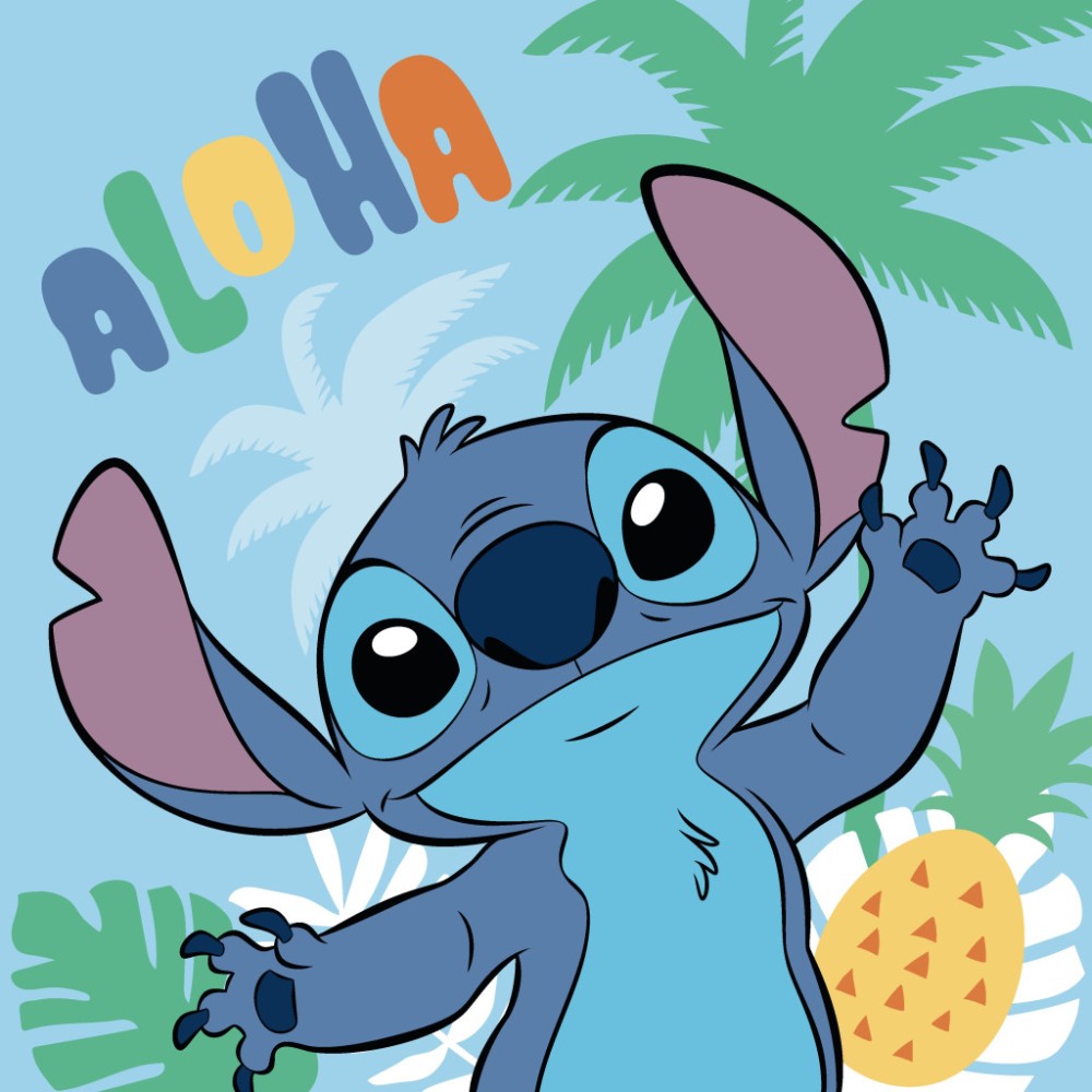Disney Lilo and Stitch Ananas hand towel, face towel, towel 30x30cm