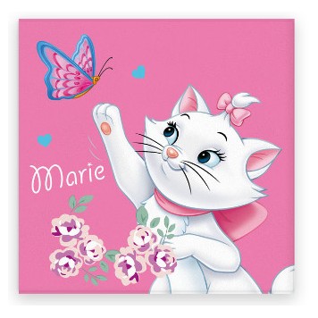 Disney Marie Butterfly cat hand towel, face towel, towel 30x30cm