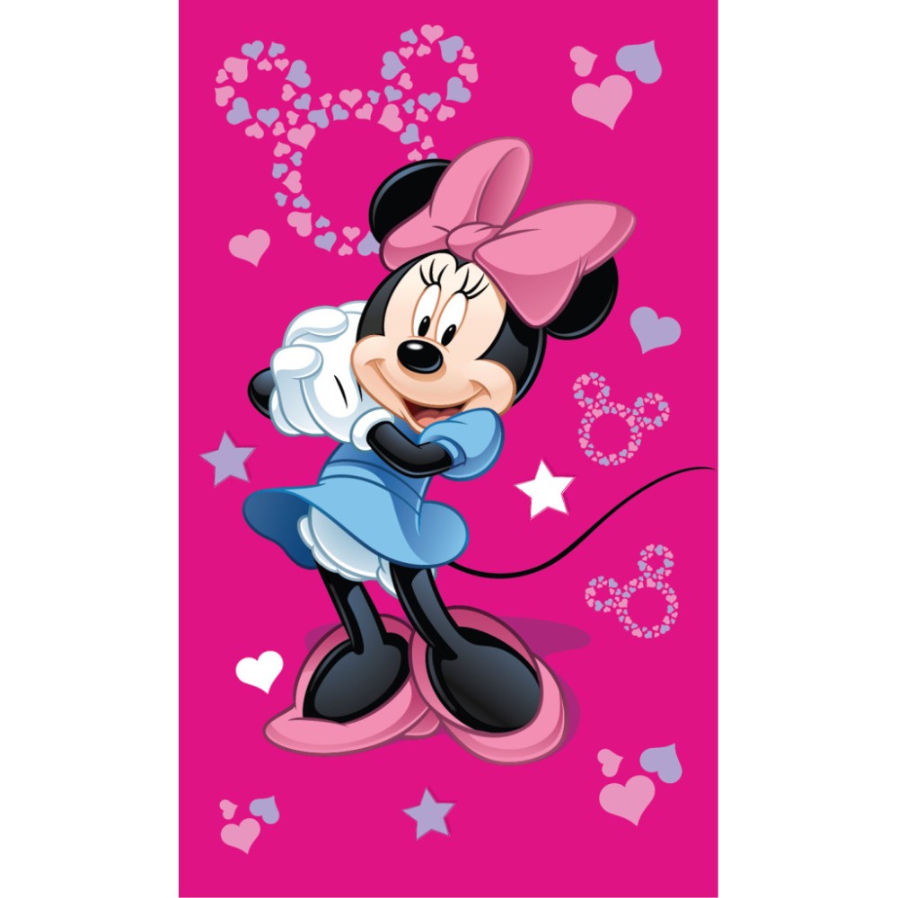 Disney Minnie  Pink hand towel, face towel 30x50cm