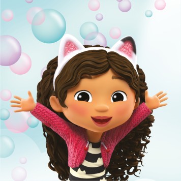 Gabby's Dollhouse Bubbles Hand towel, face cloth, towel 30x30cm