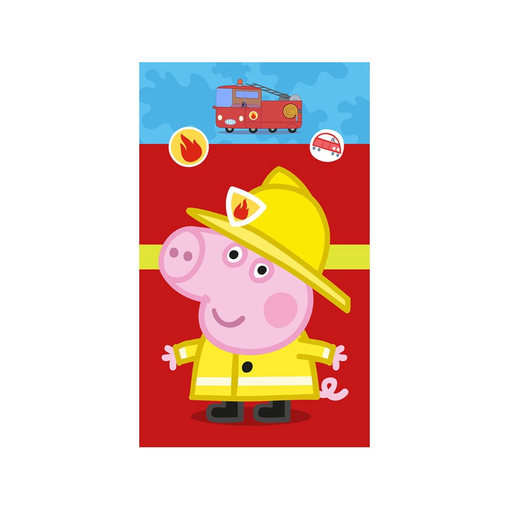 Peppa Pig Fireman hand towel, face towel, towel 30x50 cm