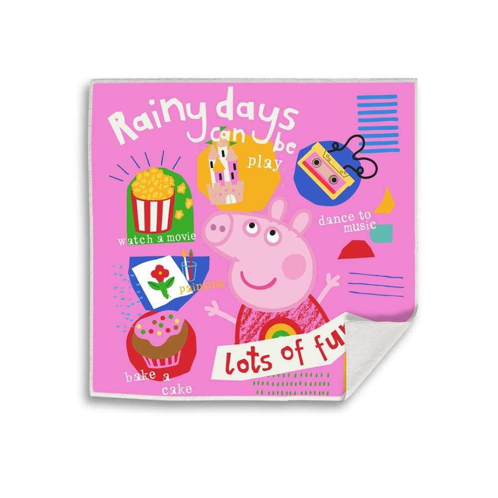 Peppa Pig Rainy Fun Magic Hand Towel Face Towel, Towel 30x30cm